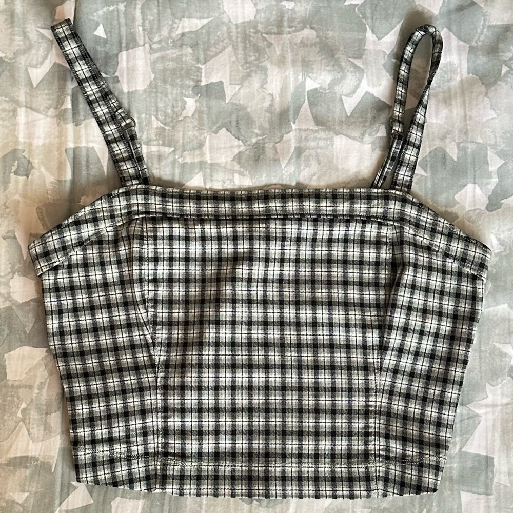 Hollister Cropped Plaid Top